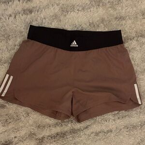 Adidas Women's Athletic Shorts in Plum and Black
